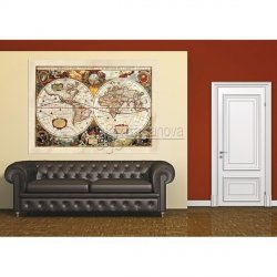Decoraci&oacute;n con Fotomural OLD WORLD MAP-2871